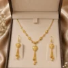 Elegant Heart Tassel Necklace Set /طقم قلادة أنيقة بتصميم قلب وشرّابة