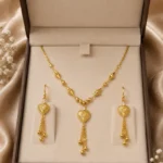 Elegant Heart Tassel Necklace Set /طقم قلادة أنيقة بتصميم قلب وشرّابة